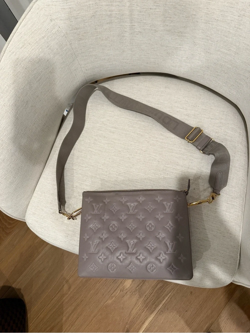 Louis Vuitton Coussin PM Taupe Monogram Lambskin Bag